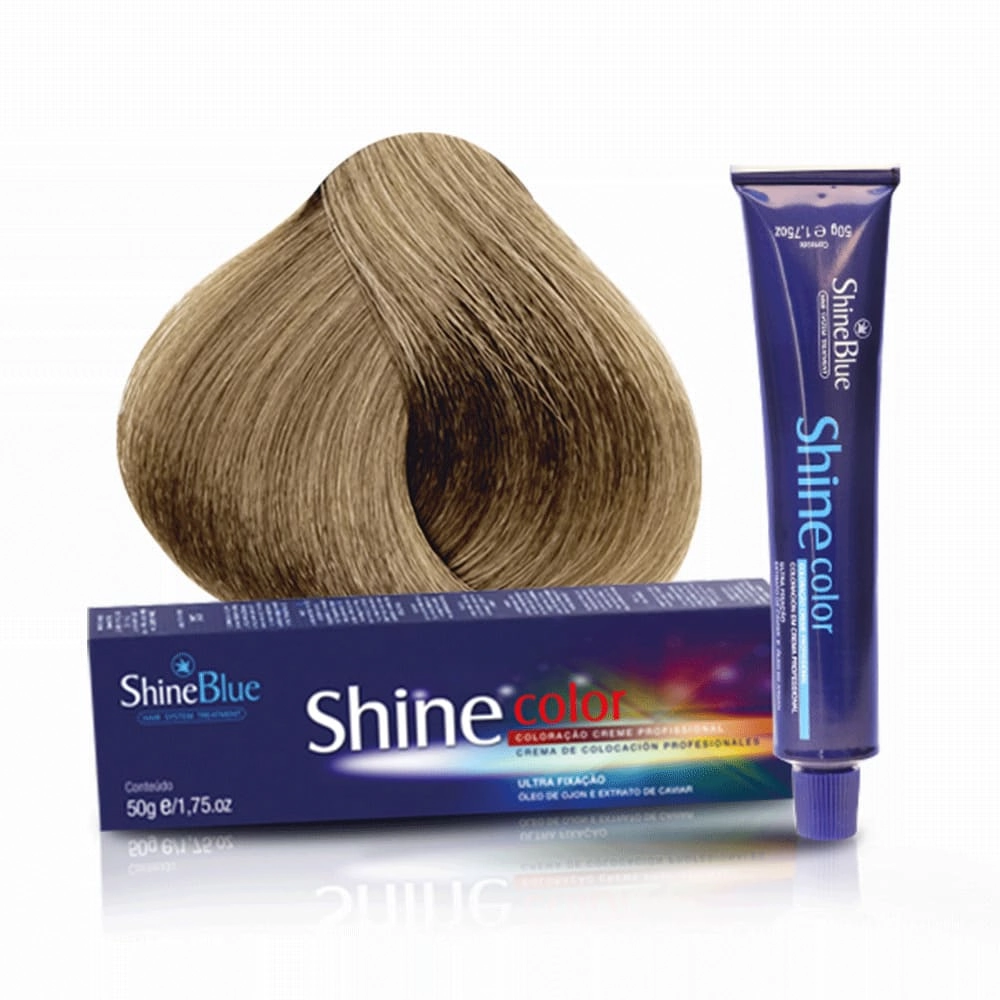 Coloracao Individual Permanente Shine Blue 10.0 Louro Clarissimo 50g