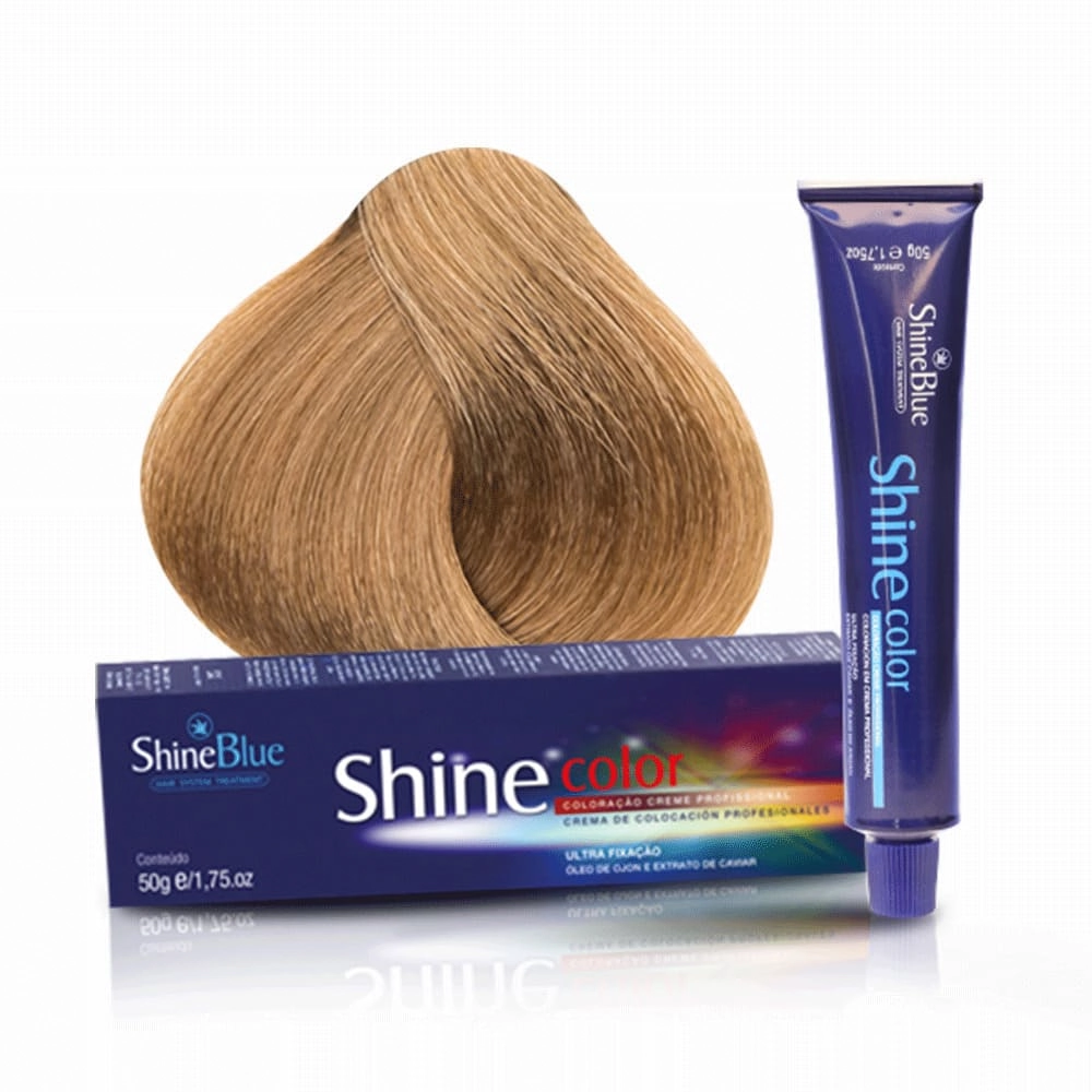 Coloracao Individual Permanente Shine Blue 12.0 Louro Ultra Claro Natural 50g