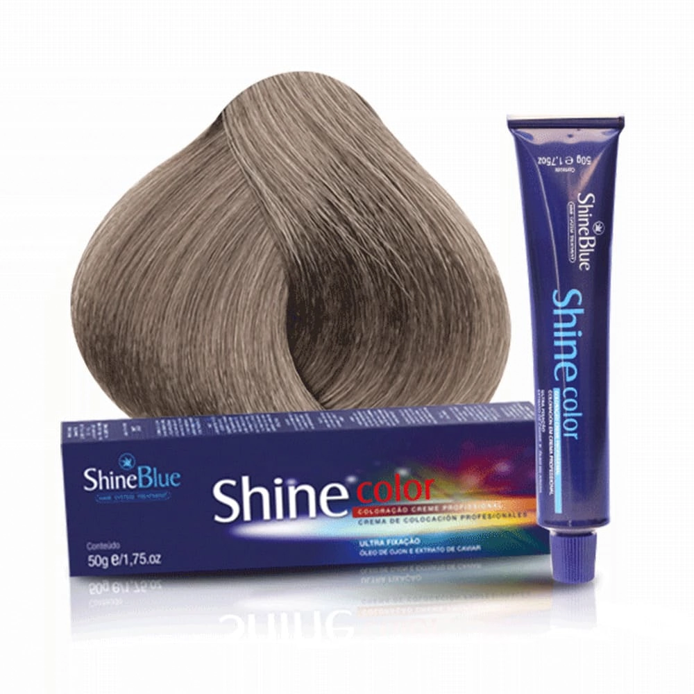 Coloracao Individual Permanente Shine Blue 9.89 Louro Ultra Claro Perola 50g