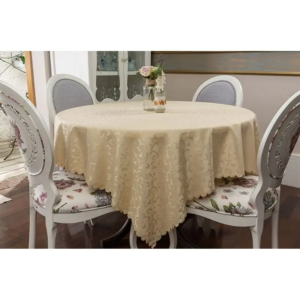 Toalha Mesa Casa Argivai 170x270cm Arab.bege