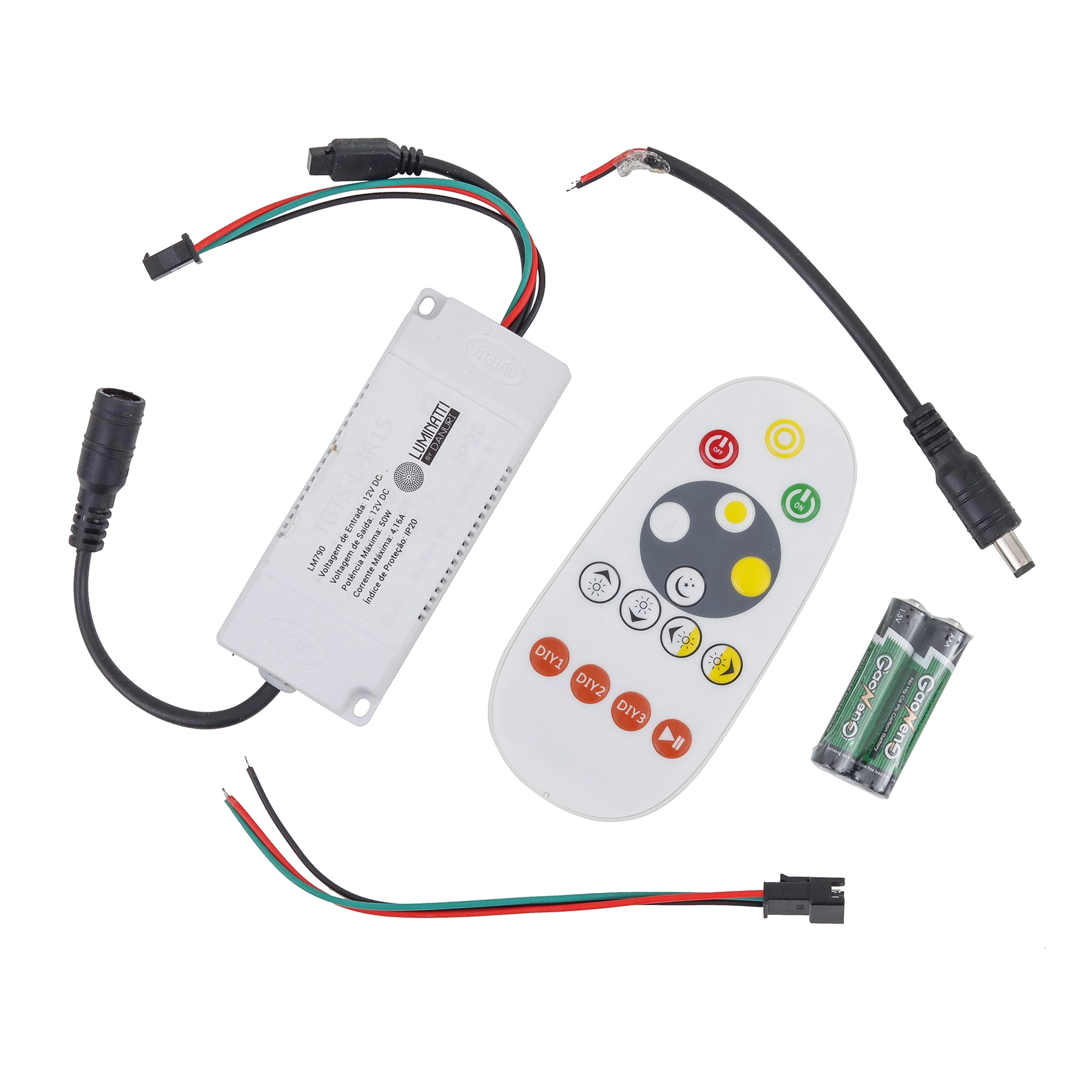 Kit Controlador para Fita LED Dimerizável 12V IP20 Luminatti