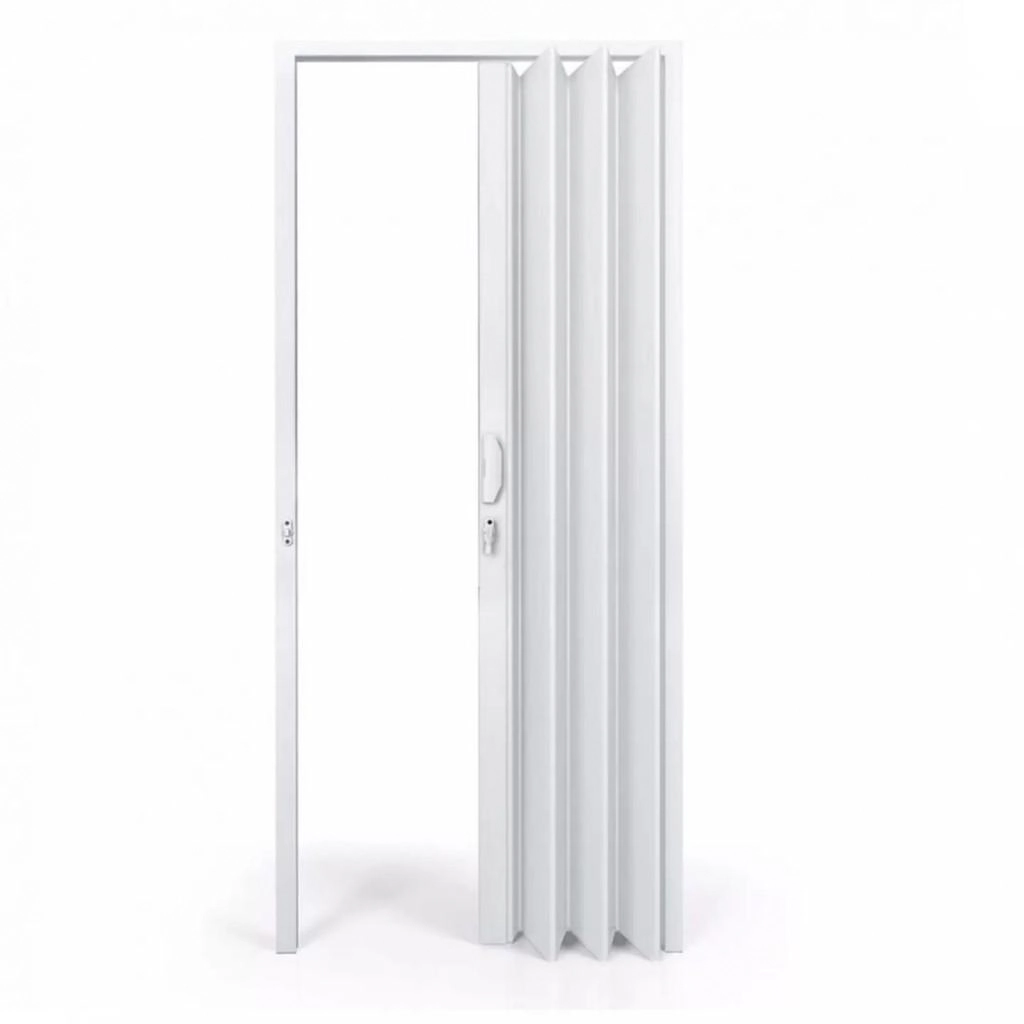 Porta Sanfonada Lisa Pvc Branco - 210x60