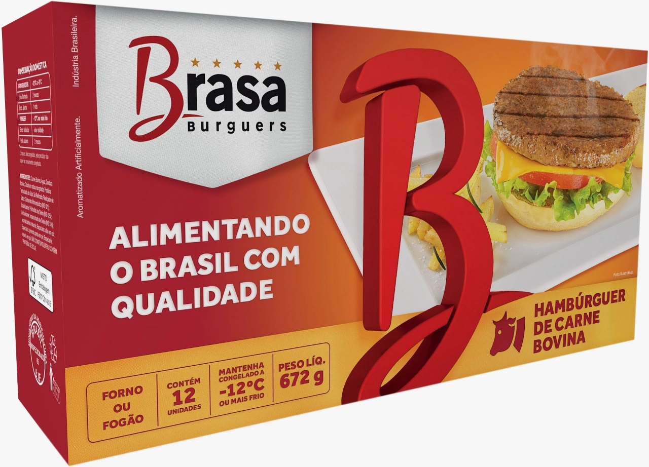 Hamburguer Brasa Burguers 672g Bovino Cong.