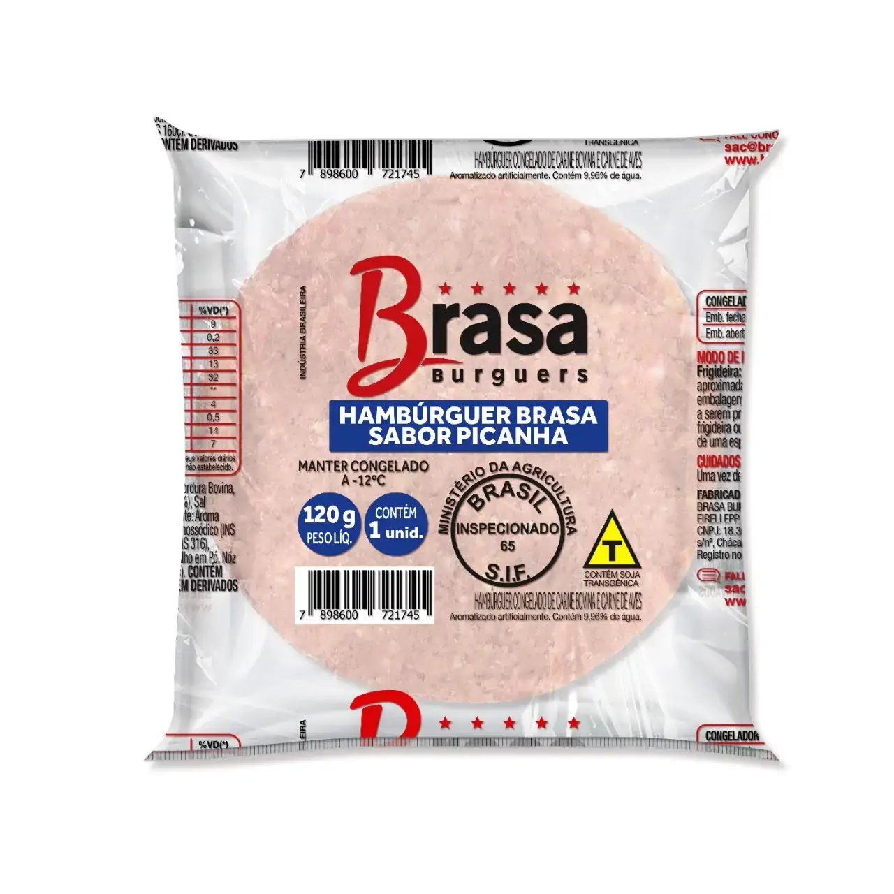 Hamb. Brasa Burguers 120g Picanha