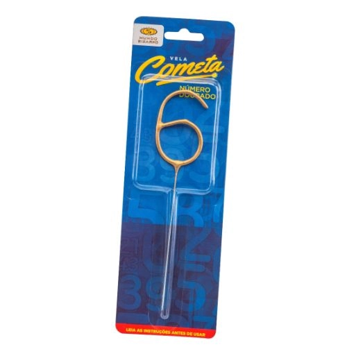 Vela Cometa Numero 6 Dourado