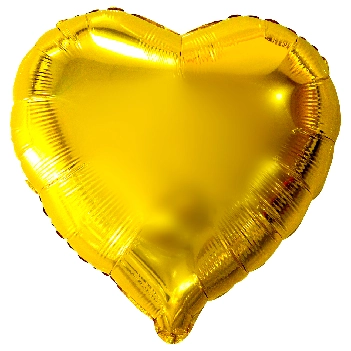 Balao Metaliza Coracao Ouro10 Bizarro