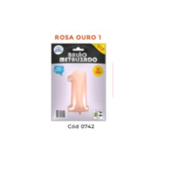 Balao 28 Metal N1 Rosa/ouro Mundo Bizarro