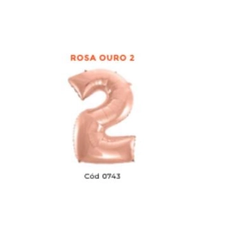 Balao 28 Metal N2 Rosa/ouro Mundo Bizarro