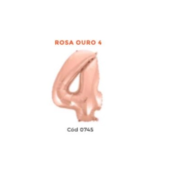 Balao 28 Metal N4 Rosa/ouro Mundo Bizarro