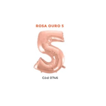 Balao 28 Metal N5 Rosa/ouro Mundo Bizarro