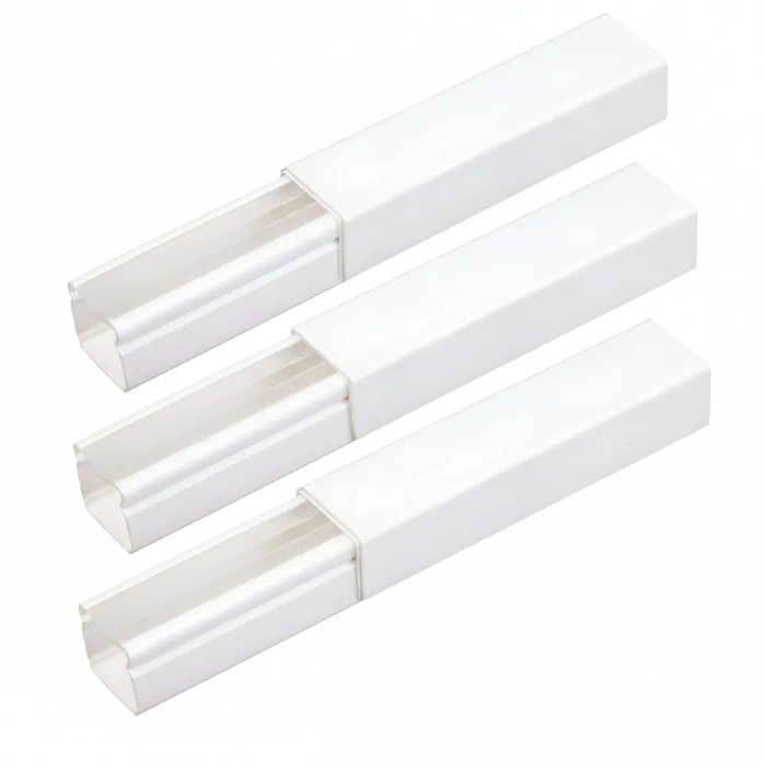 Kit 6mts Canaleta Cabos Fios Fita Dupla Face Branco