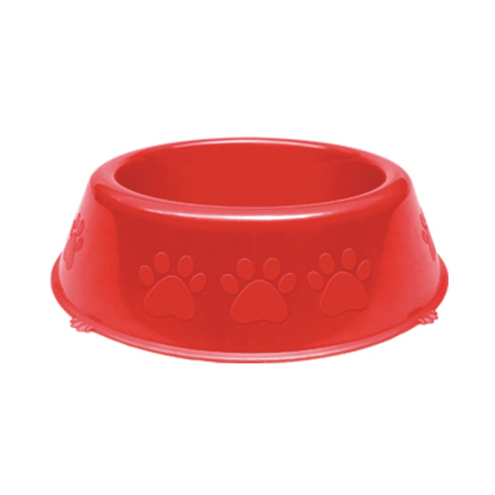 Comedouro Plastico Patinhas Filhote 300ml Vermelho