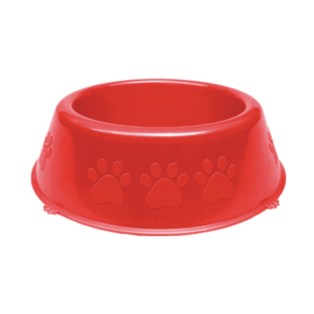 Comedouro Plasticot Patinhas Peq 1100ml Vermelho