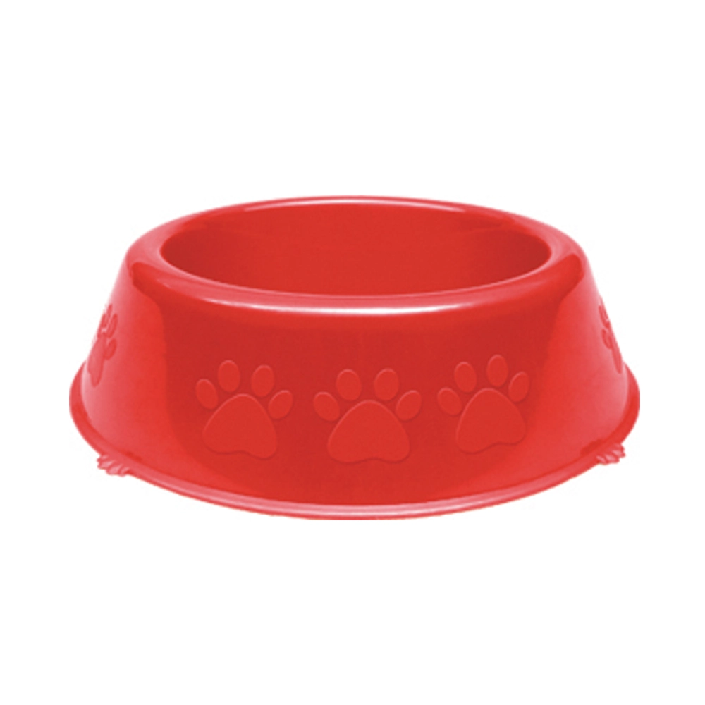 Comedouro Plastico Patinhas Med 1900ml Vermelho