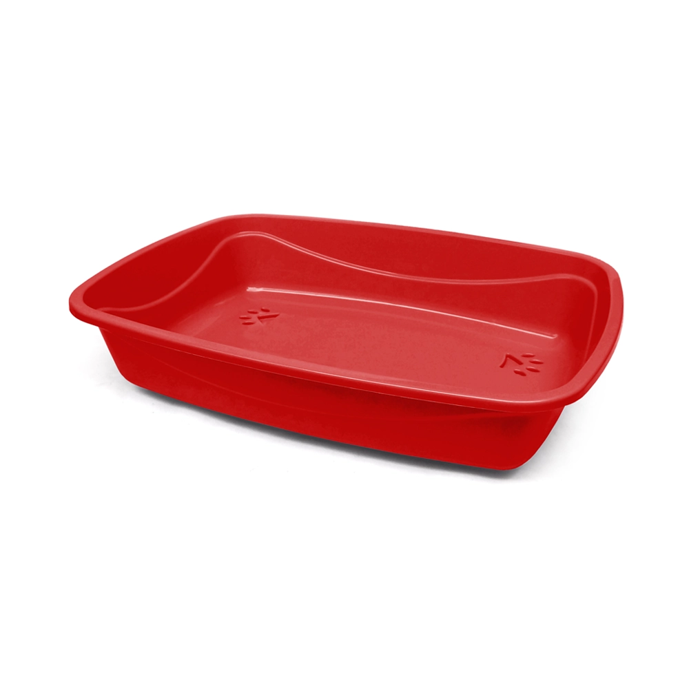 Bandeja Higiênica Pet Injet Luxo Patas Para Gatos Vermelho