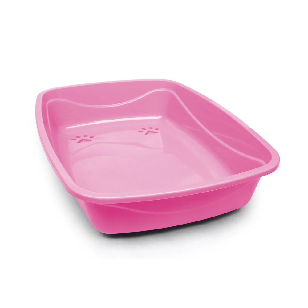 Bandeja De Areia Para Gatos Luxo Rosa