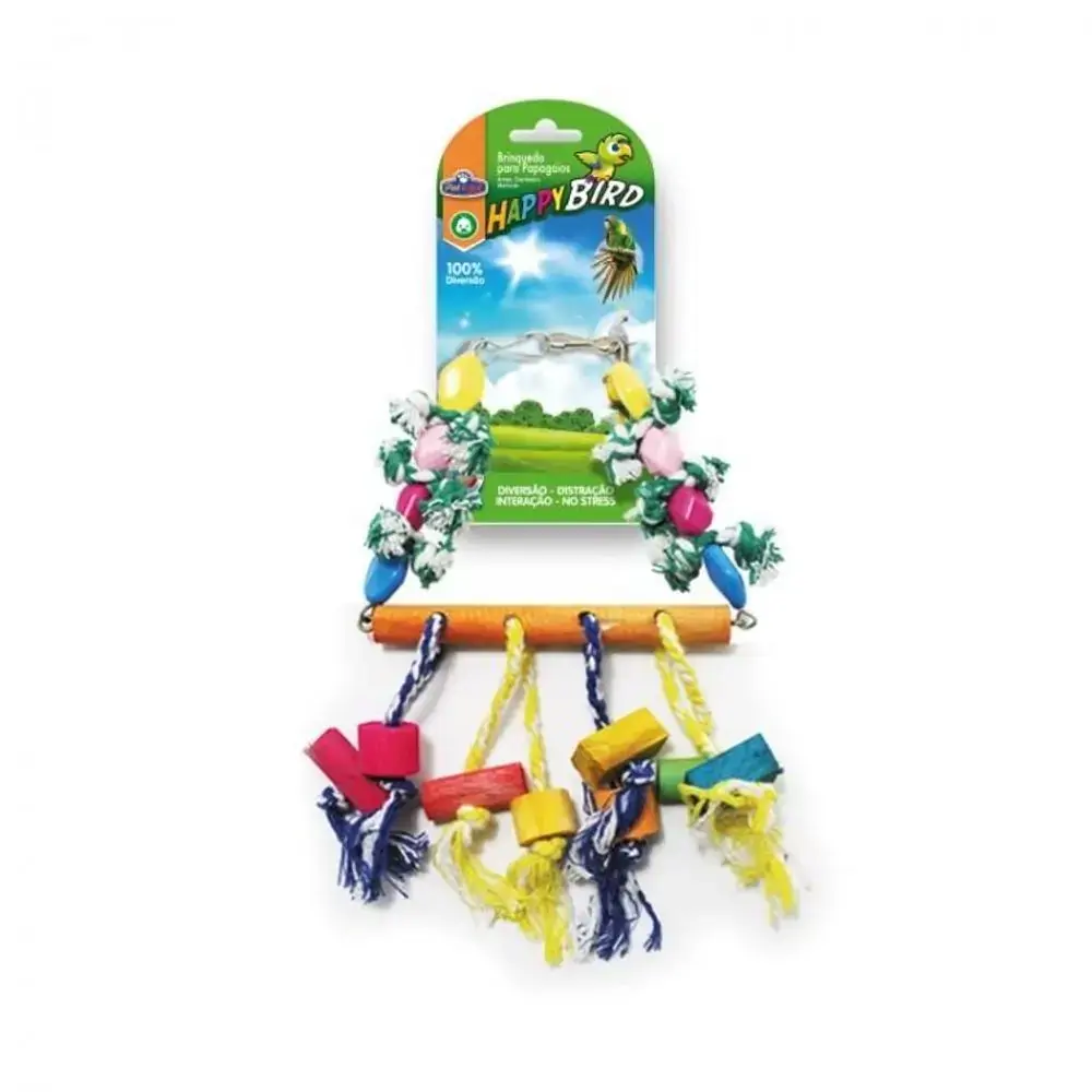 Brinquedo Chocalho Tradicional Para Pãssaros Cores Sortidas Happy Bird Un