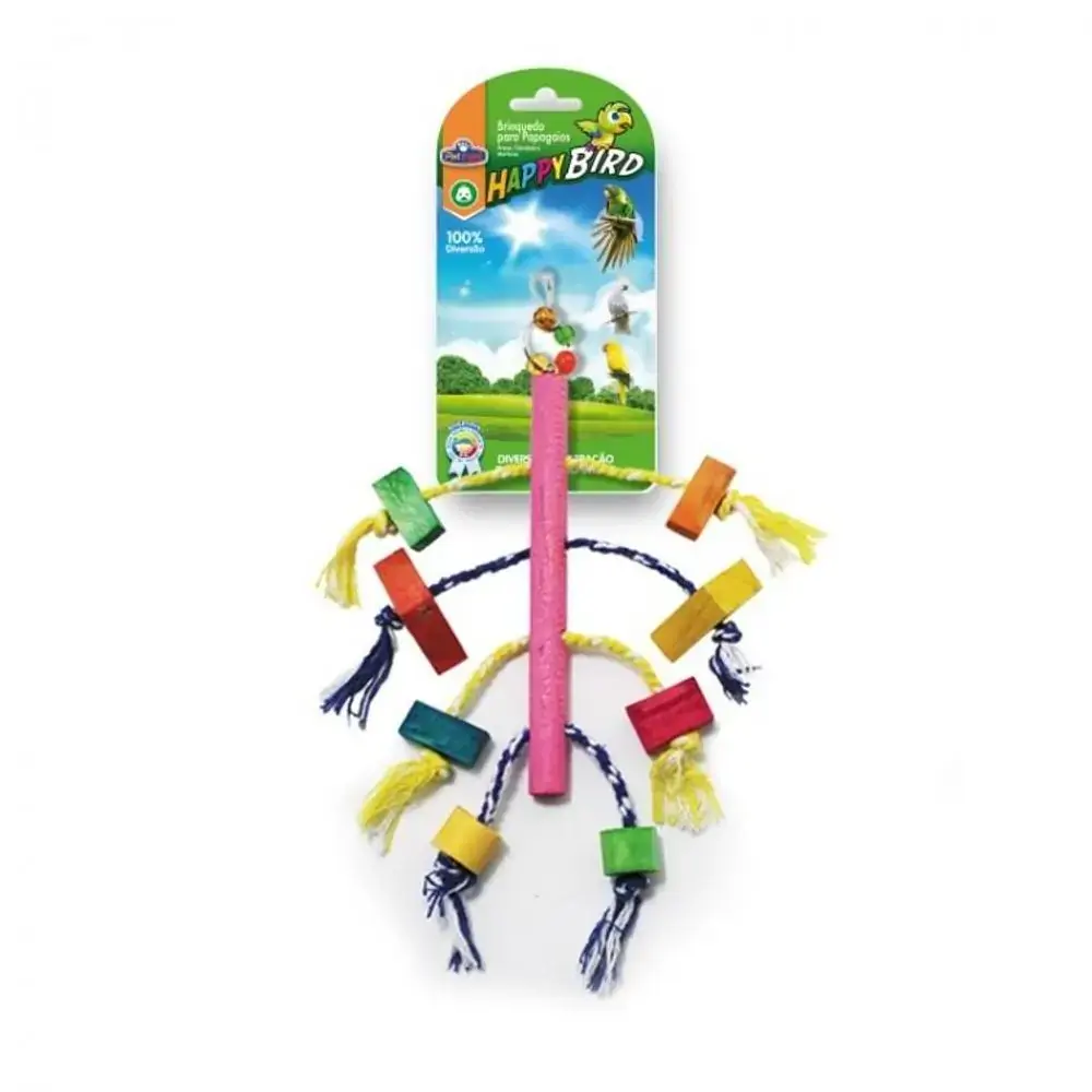 Brinq Passaro Papagaio Boneco Madeira