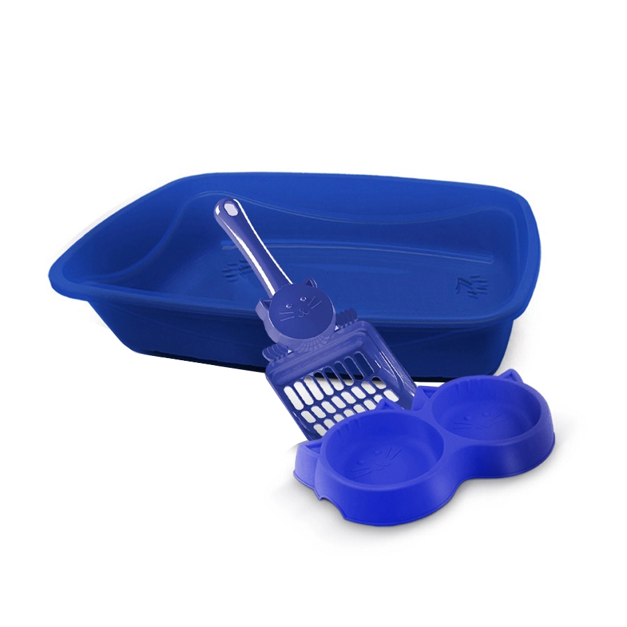Kit Gato Luxo 3x1 Pet Injet Azul