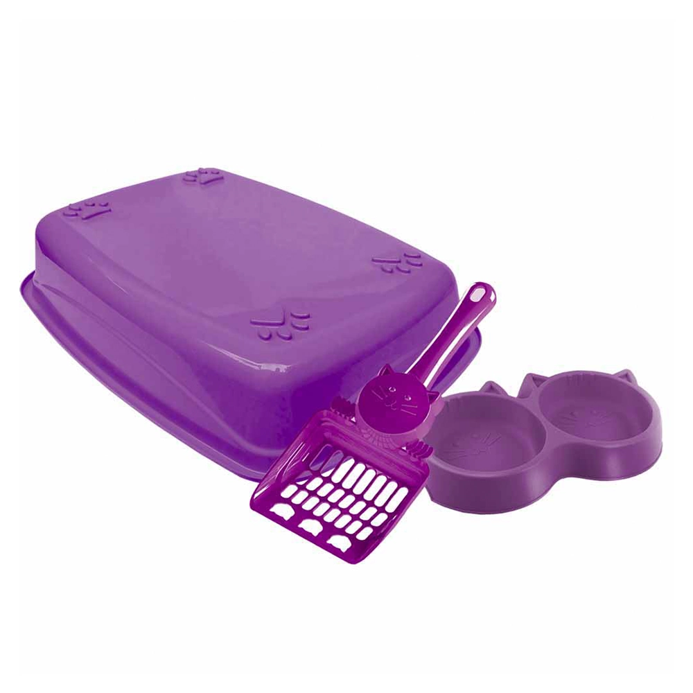 Kit Gato Luxo 3x1 Pet Injet Lilas