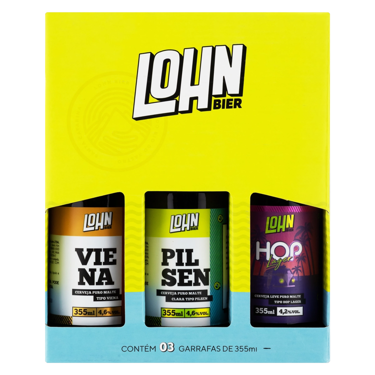 Kit Cerveja Hop Lager Pilsen Viena Puro Malte Lohn Bier 355ml Cada