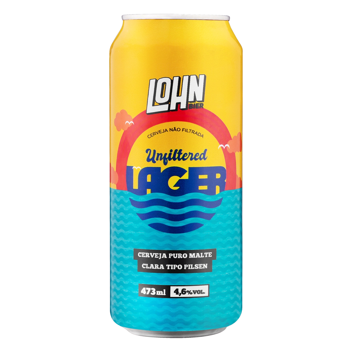 Cerveja Pilsen Puro Malte Unfiltered Lohn Bier Lata 473ml