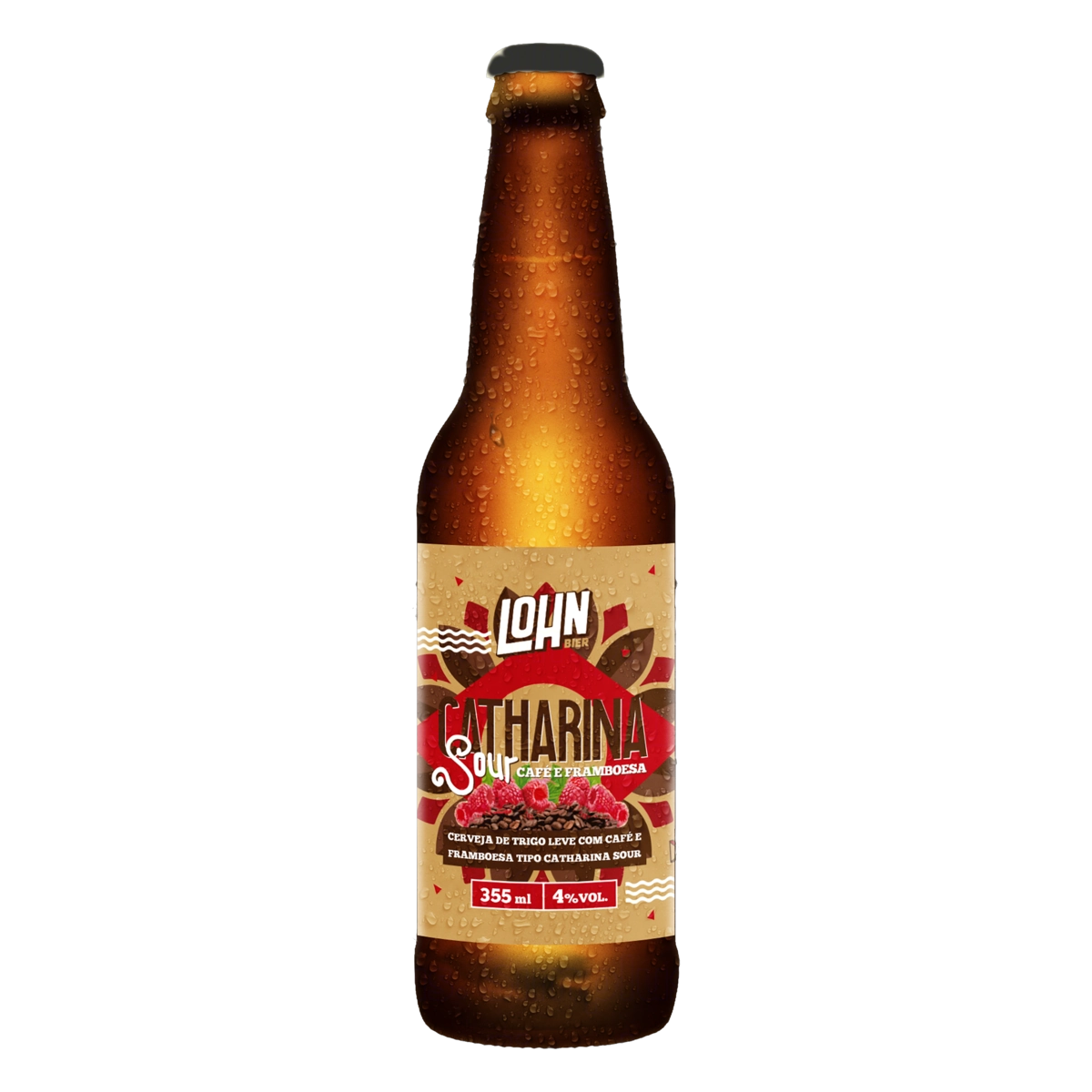 Cerveja Lohn Bier Catharina Sour com Café e Framboesa Garrafa 355ml