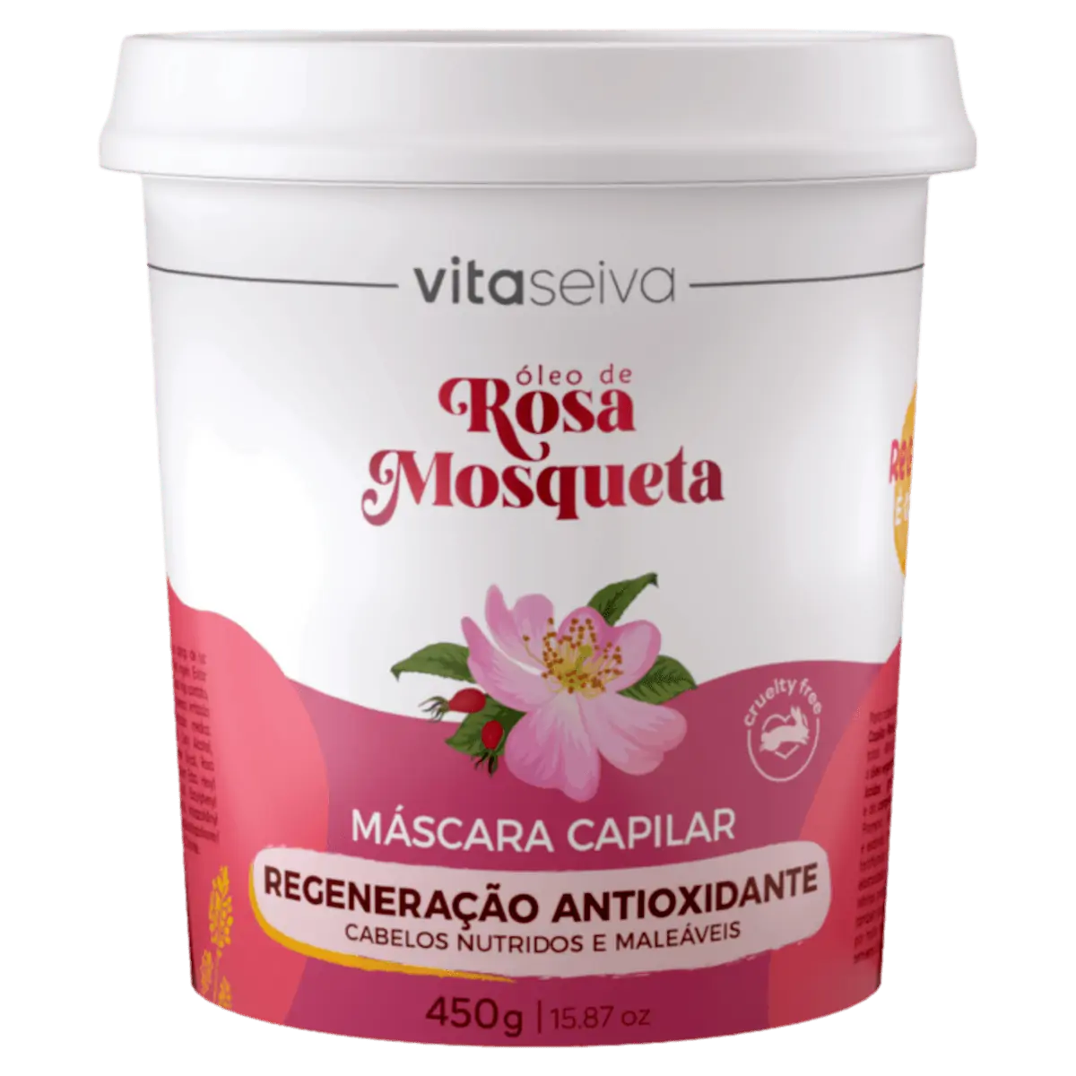 Máscara Capilar Vita Seiva óleo De Rosa Mosqueta Pote 450g