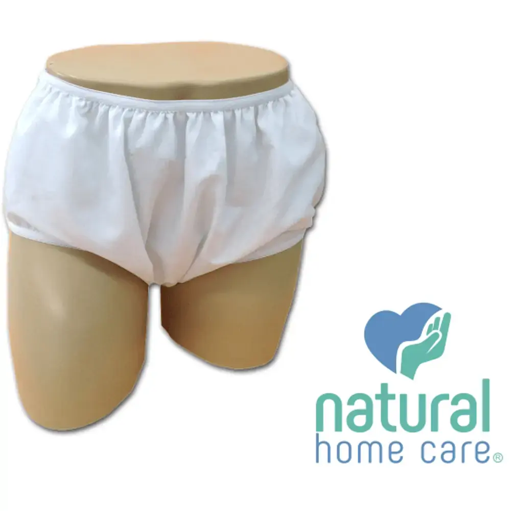 Calça Plástica Sem Botão Branca Natural Home Care - Tamanho P