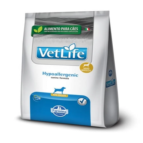 Raçao Vet Life Hypoallergenic Canine Mini Breeds 2kg