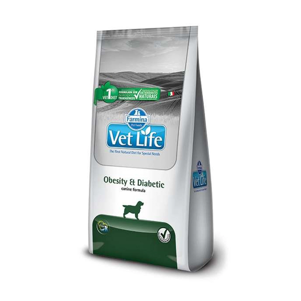 Ração Vet Life Canine Obesity e Diabetic 10,1kg