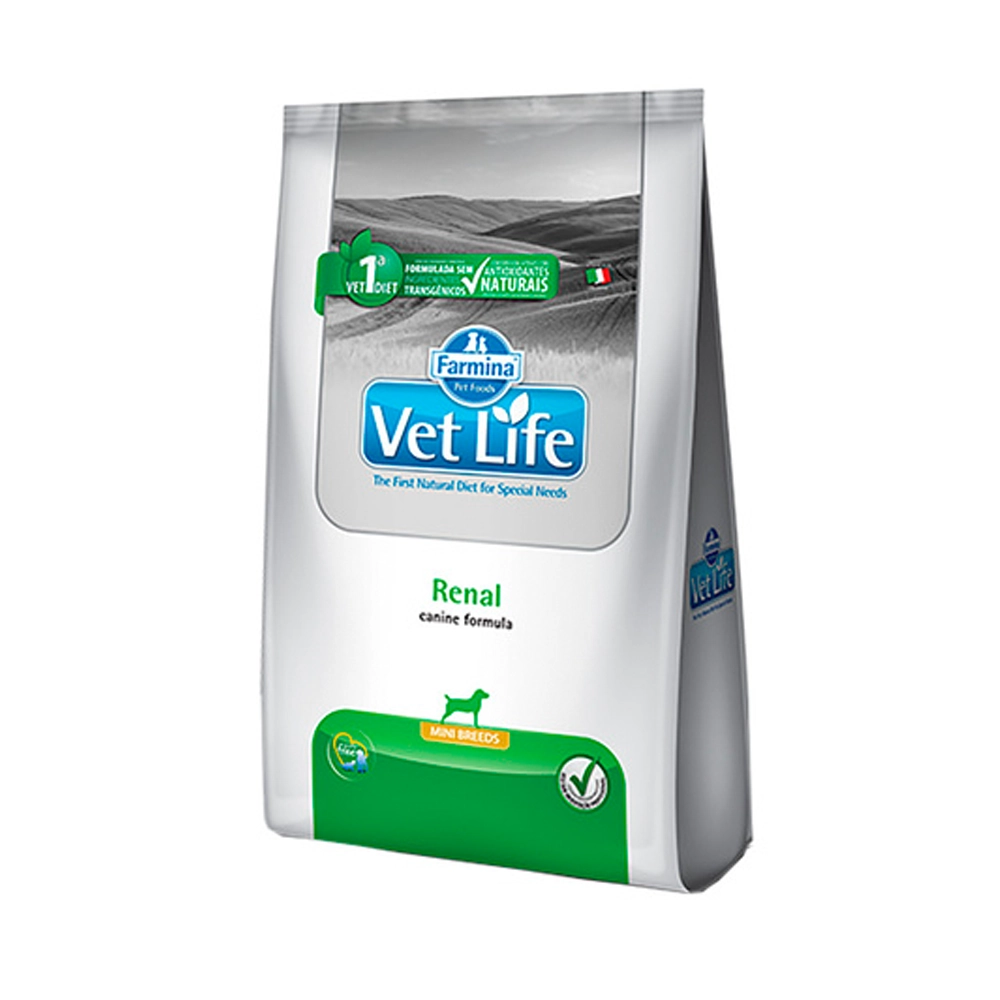 Ração Seca Farmina Vet Life Natural Renal Para Cães Mini 10.1 Kg
