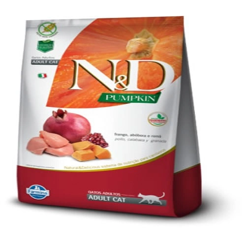 Ração Pumpkin N D Para Gatos Adultos Sabor Frango