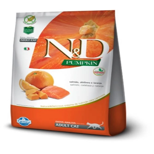 Ração Pumpkin N D Para Gatos Adultos Sabor Salmão