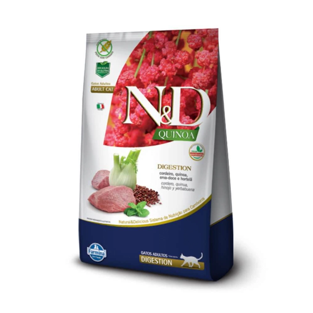 Ração Quinoa Digestion N D Para Gatos Adultos Sabor Cordeiro