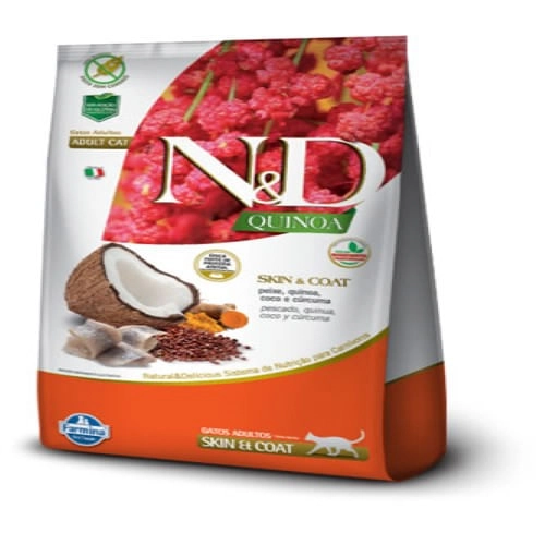 Ração Quinoa Skin N D Para Gatos Adultos Sabor Peixe