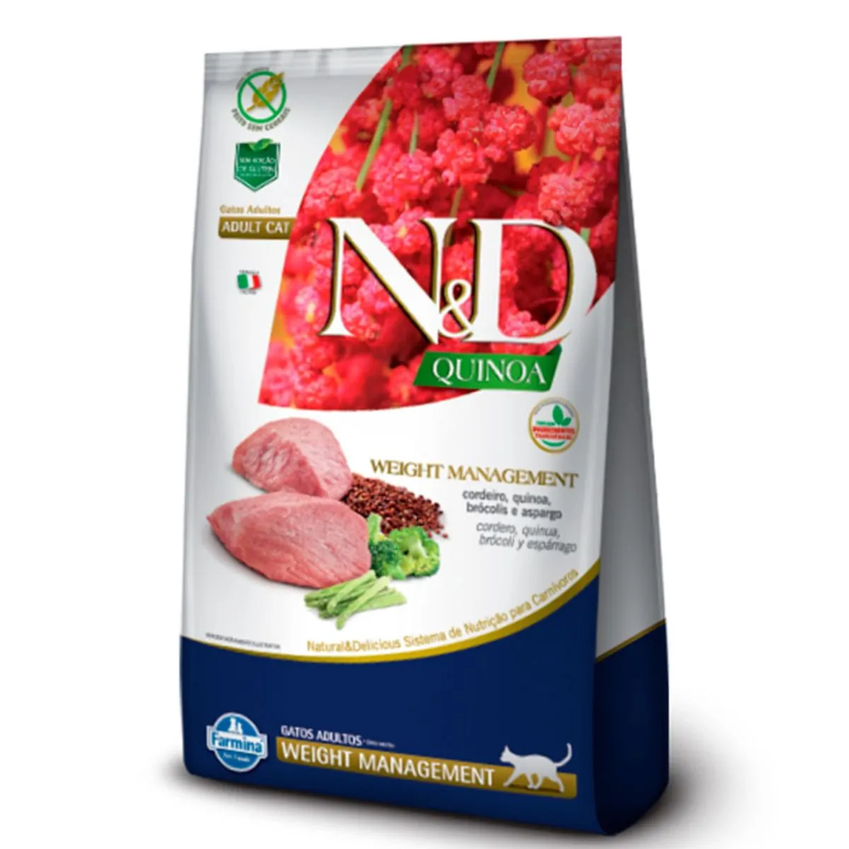 Ração Quinoa Weight N D Para Gatos Adultos Sabor Cordeiro