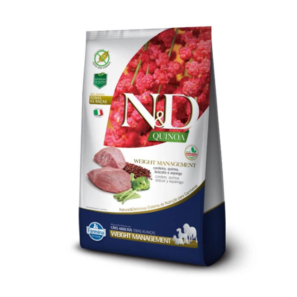 Ração Quinoa N D Para Cães Weight Management Sabor Cordeiro