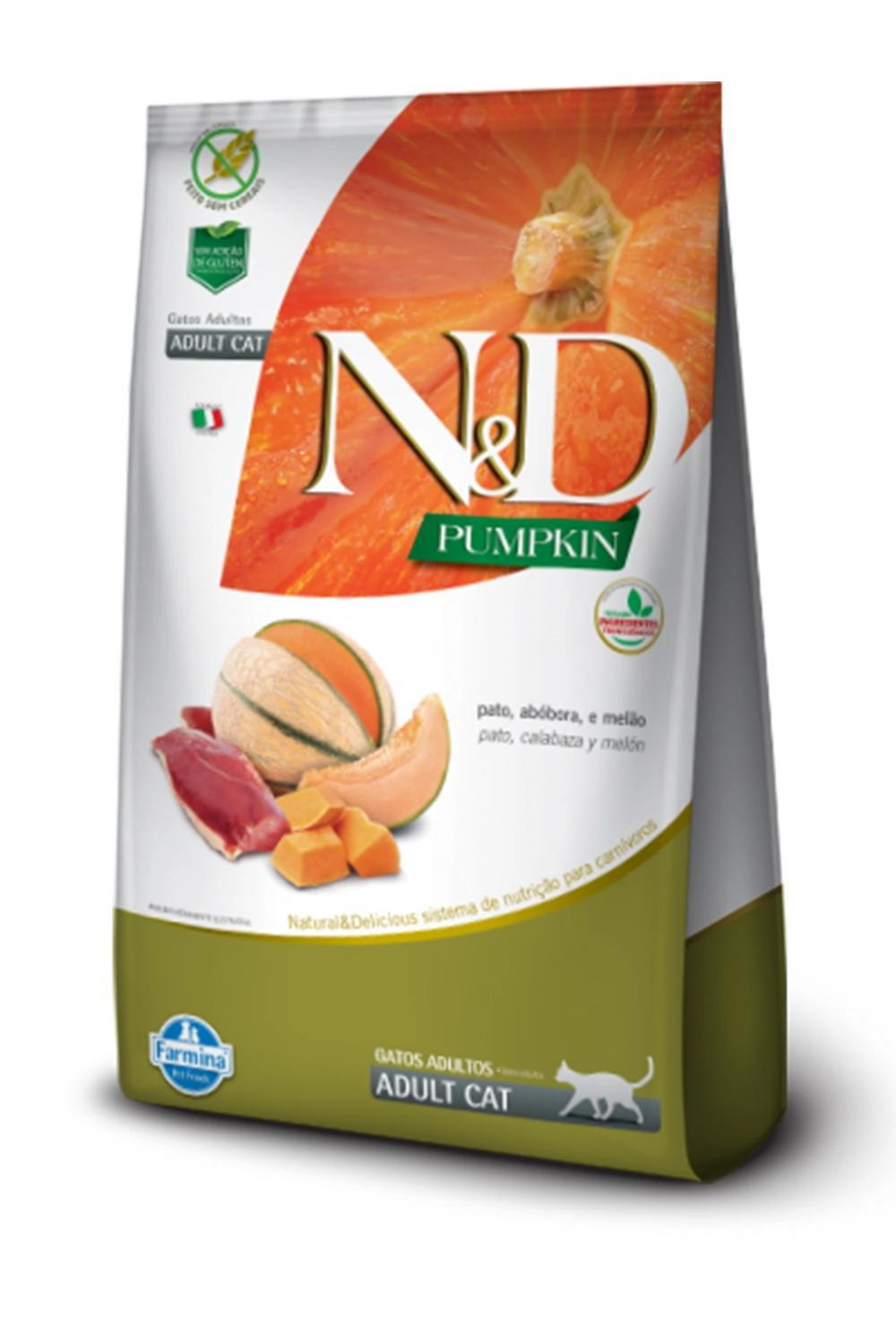 Ração Pumpkin N D Para Gatos Adultos Sabor Pato