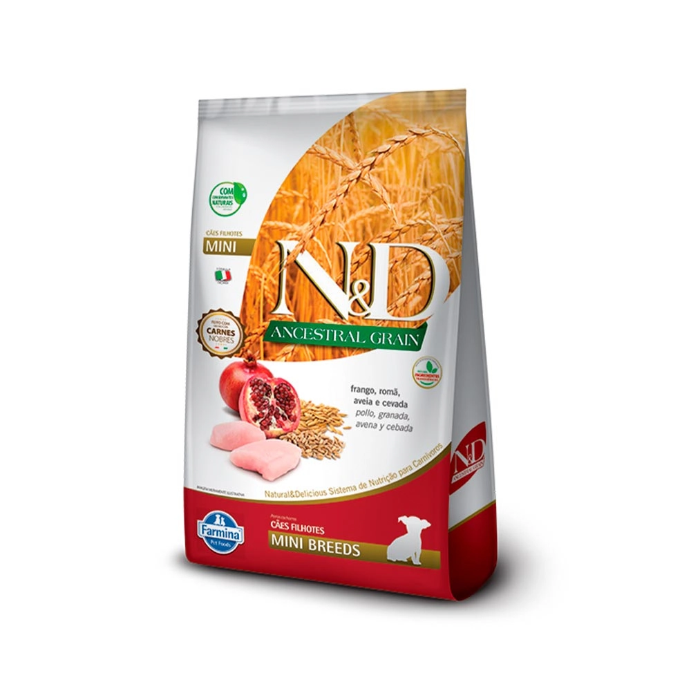 Ração Farmina N D Ancestral Grain Para Cães Filhotes De Raças Pequenas Sabor Frango