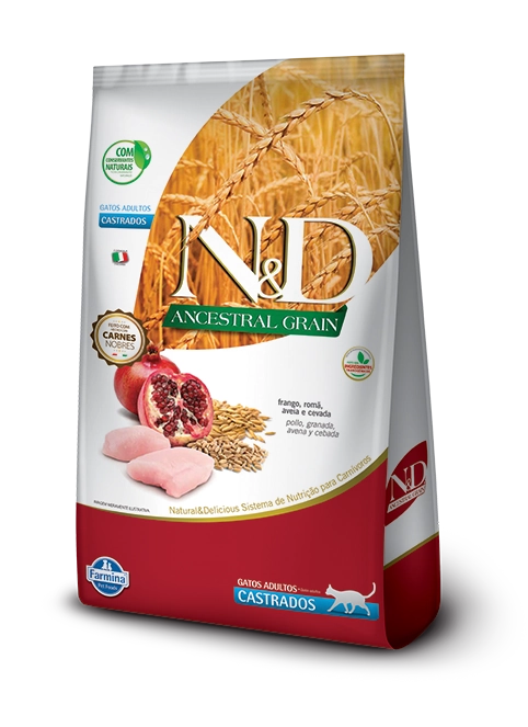 Ração Farmina N&D Ancestral Grain Gatos Adultos Castrados