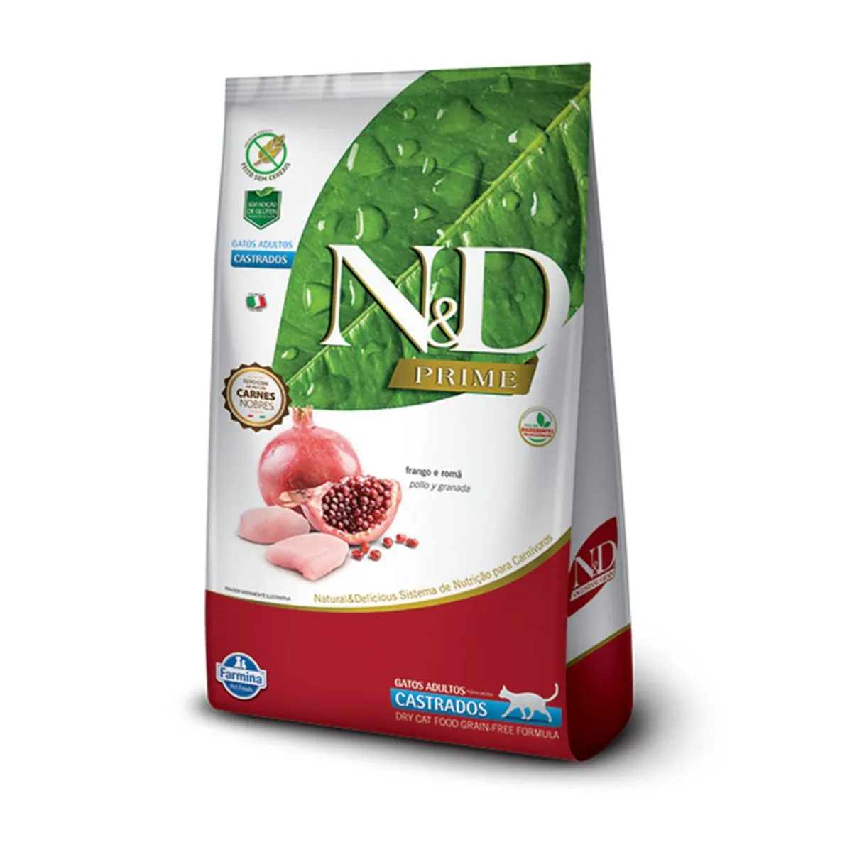 N Amp; D Feline Prime Castrados Frango 7,5 Kg