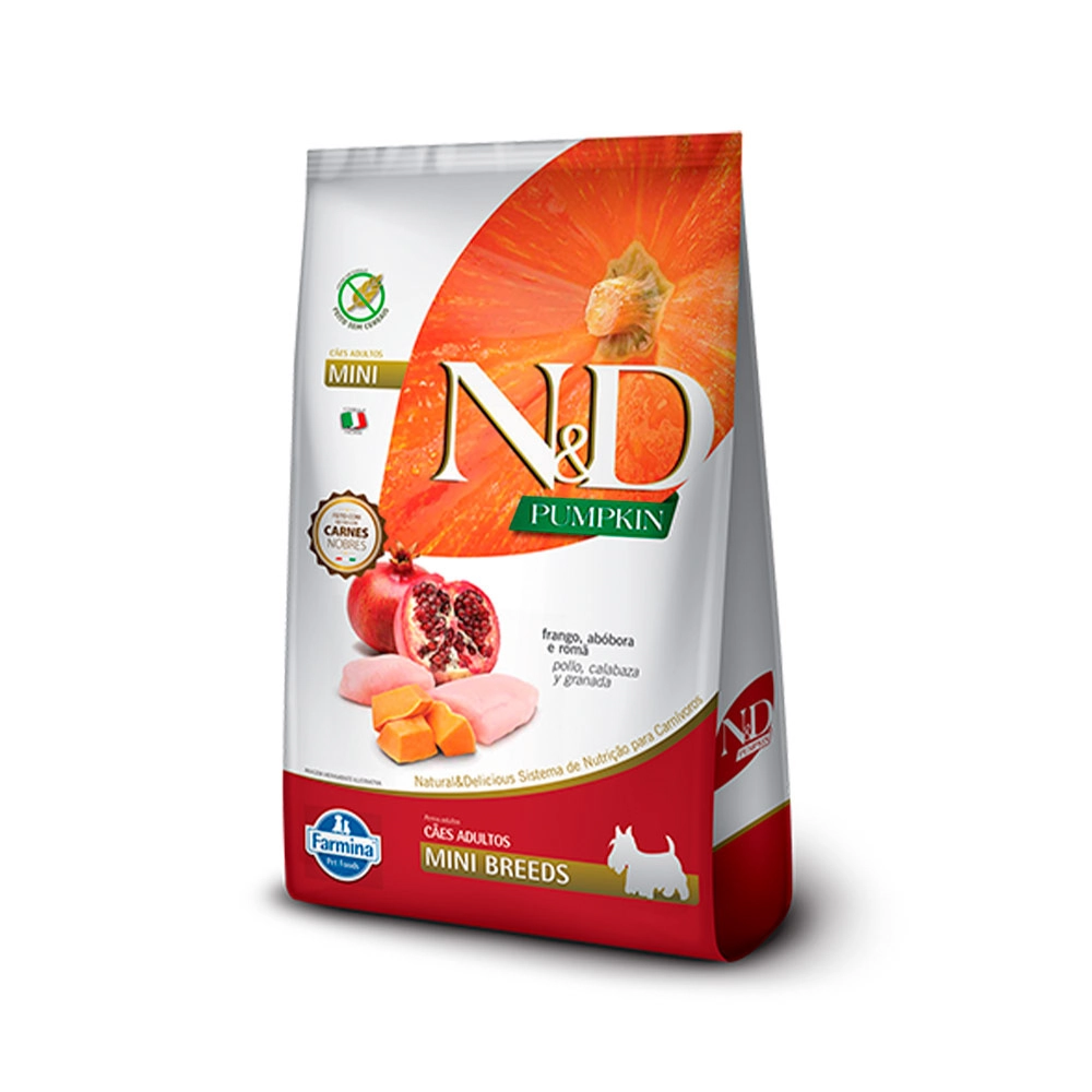 Nd Cf Pumpkin Can Frango Adt Mini 10,1kg 1x1