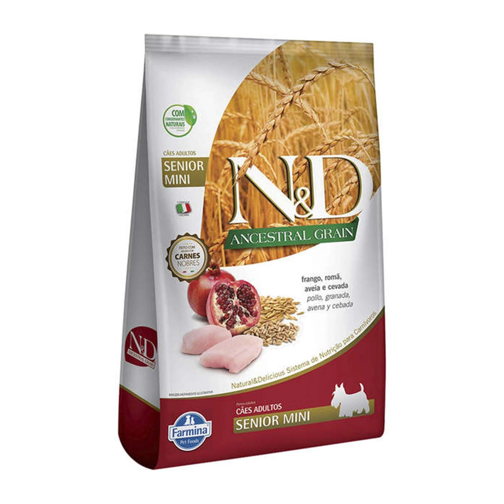 Ração N&D Ancestral Grain Cães Senior Mini Frango