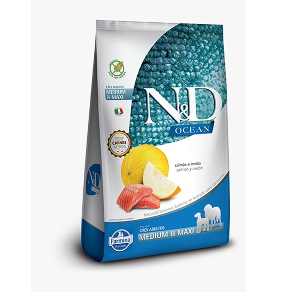 Ração Seca Farmina Nd Ocean Canine Adult Medium Maxi Salmao 2.5kg
