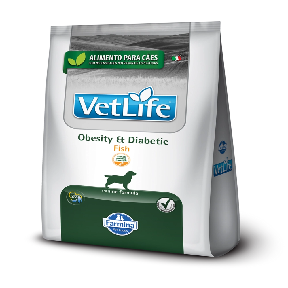 Ração Para Cães Obesity E Diabetic Fish Vet Life 10,1kg