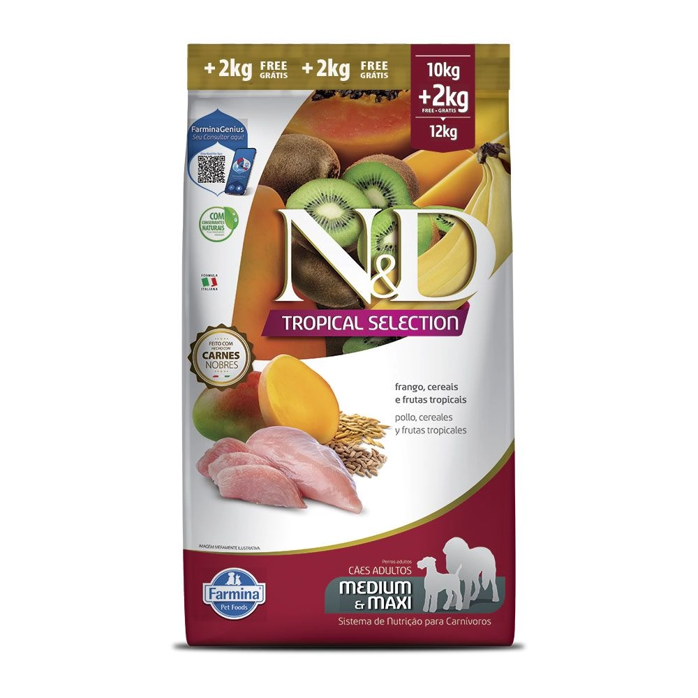 Nd Tropical Selection Can Adult Md/mx Frango 10,1kg
