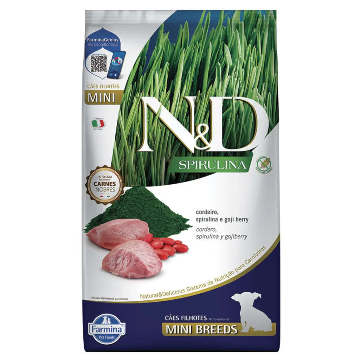 Far Nd Spirulina Can Puppy Mini Cordeiro 2kg