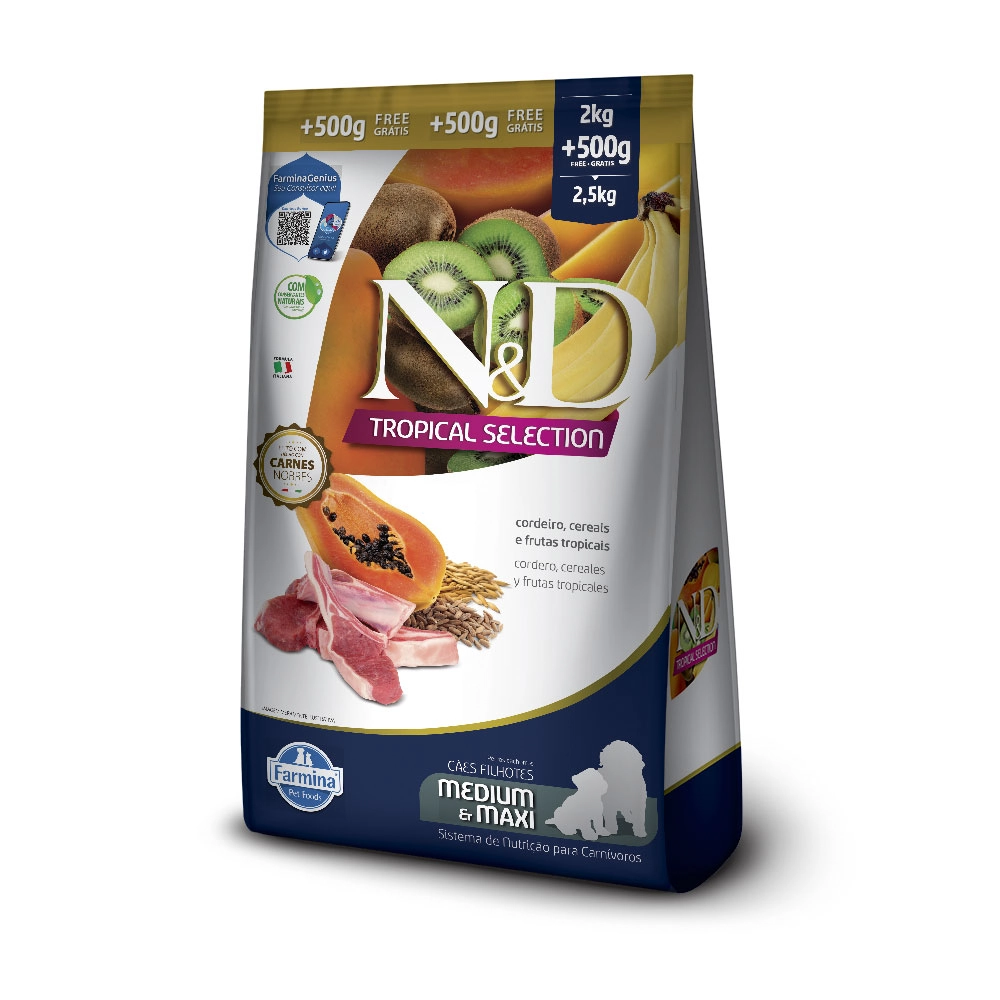 Nd Tropical Selection Can Puppy Md/mx Cordeiro 2 0,5kg