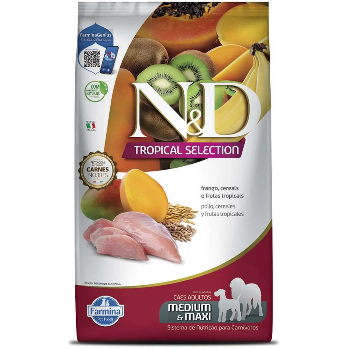 Ned Tropical Selection Canine Ad Med/max Frango 10,1kg